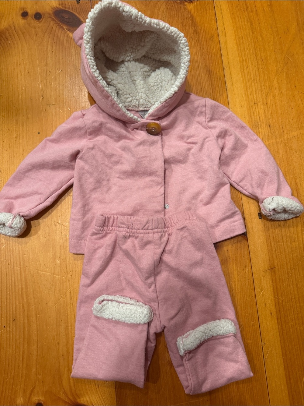 Chick Pea 2PC pink coat pants 6-9 months
